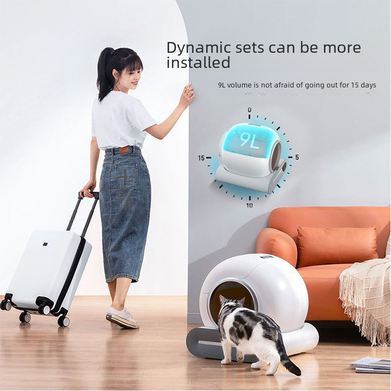 Self-cleaning automatic cat litter box